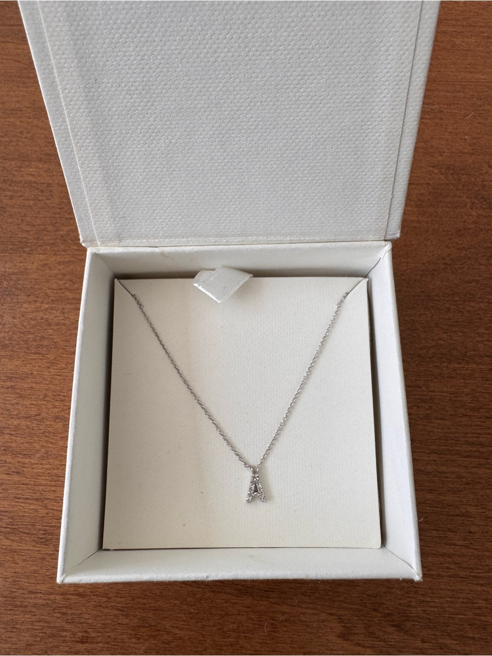 White Gold Initial 'A' Necklace - Covet by Stella & Dot